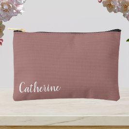 モノグラムカスタム、スクリプトの種類を持つ埃っぽいピンク アクセサリーポーチ