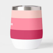 モノグラムカスタム、明るいピンクのレトロタイポグラフィ (背面)