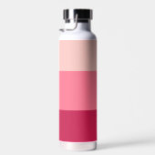 モノグラムカスタム、明るいピンクのレトロタイポグラフィ ウォーターボトル (右面)