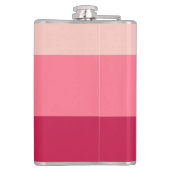 モノグラムカスタム、明るいピンクのレトロタイポグラフィ フラスク (裏面)