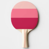 モノグラムカスタム、明るいピンクのレトロタイポグラフィ 卓球ラケット (裏面)