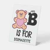 モノグラムカスタムBはクマかわいい動物おもしろい用である 台座サイン (正面)