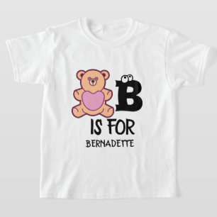 モノグラムカスタムBはクマかわいい動物おもしろい用である Tシャツ