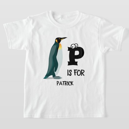モノグラムカスタムPはペンギンの可愛い動物用 Tシャツ (レイダウン)