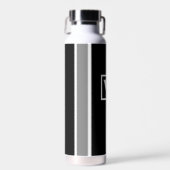 モノグラムカッコいいイニシャルストライプのシェードオブモダンアート ウォーターボトル (正面)