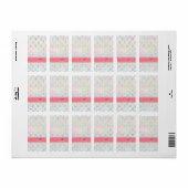 モノグラムカッコいい水彩色水玉模様模様 ラベル (フルシート)