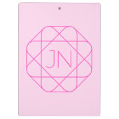 モノグラムカッコいい、お尻ロゴスタイル |ピンクとマゼンタ クリップボード (裏面)