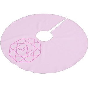 モノグラムカッコいい、お尻ロゴスタイル  ピンクとマゼンタ ブラッシュドポリエステルツリースカート