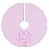 モノグラムカッコいい、お尻ロゴスタイル |ピンクとマゼンタ ブラッシュドポリエステルツリースカート (正面)