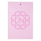 モノグラムカッコいい、お尻ロゴスタイル |ピンクとマゼンタ ミニクリップボード (裏面)