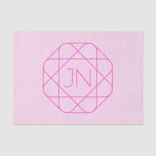 モノグラムカッコいい、お尻ロゴスタイル |ピンクとマゼンタ 薄葉紙 (正面)