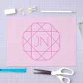 モノグラムカッコいい、お尻ロゴスタイル |ピンクとマゼンタ 薄葉紙 (クラフト)