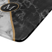 モノグラムカッティングボード – 白黒大理石 カッティングボード (角)