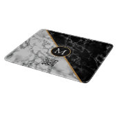 モノグラムカッティングボード – 白黒大理石 カッティングボード (角)