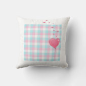 モノグラムカットスリーピーキャットピンクウォーターカラー クッション (裏面)