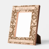 モノグラムカップル名植物性フローラ引用文 レーザー彫刻フレーム (左)