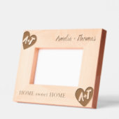 モノグラムカップル引っ越し祝いパーティーカスタムウッドフレーム レーザー彫刻フレーム (左)