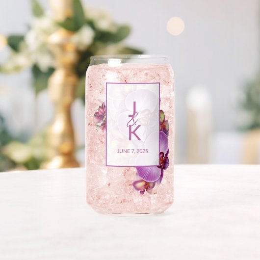 モノグラムカップル飲み物用品セット ガラス缶 (インサイチュ (ウェディング))