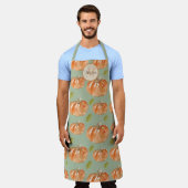 モノグラムカボチャのパッチ エプロン (着用した状態)
