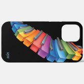 モノグラムカラフルでピアノのキーボード音楽を楽しめる Case-Mate iPhoneケース (裏面 (横))