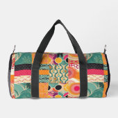 モノグラムカラフルのパモダンッチワークパターン ダッフルバッグ (裏面)