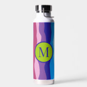 モノグラムカラフルの波 ウォーターボトル (左面)