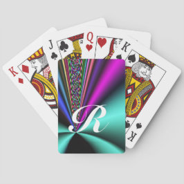 モノグラムカラフルを用いた光輝性フラクタル光線 トランプ