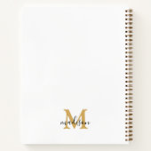 モノグラムカラフルウォーターカラーバラフローラレシピ ノートブック (裏面)