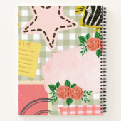 モノグラムカラフルガーリースクラップブックインスピレーションPink ノートブック (裏面)