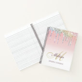 モノグラムカラフルグリッターマウスパッド ノートブック (内部)