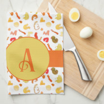 モノグラムカラフルシェイプオレンジ独身の色