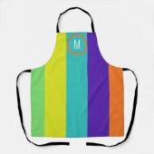 モノグラムカラフルストライプのエプロン エプロン (正面)