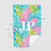 モノグラムカラフルトロピカ離れルカスタム ゴルフタオル (インサイチュ)
