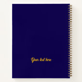 モノグラムカラフルブルーイエローアーティストのスケッチブック ノートブック (裏面)