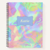 モノグラムカラフルモダンホログラフィックノート ノートブック (正面)