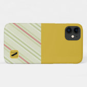 モノグラムカラフルレトロパターンと色l黄色 Case-Mate iPhoneケース (裏面(横))