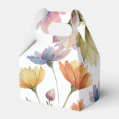 モノグラムカラフルワイルドフラワー図解入りの、写真付きの フェイバーボックス (裏面サイド)