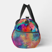 モノグラムカラフル抽象芸術水の色パーソナライズされた ダッフルバッグ (右)