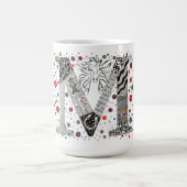 モノグラムカラフル文字Mマグカップ コーヒーマグカップ (中央)