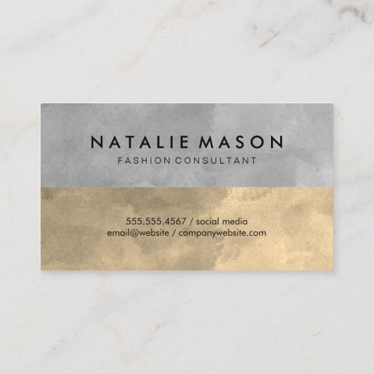 モノグラムカラーブロックエレガントフローラ 名刺 (裏面)