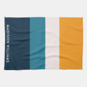 モノグラムカラーブロック水平ストライプキスタイリッシュット キッチンタオル (横)