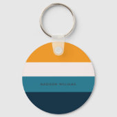 モノグラムカラーブロック水平ストライプミニマリスト キーホルダー (裏面)