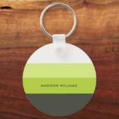 モノグラムカラーブロック水平ストライプミニマリスト キーホルダー (裏面)