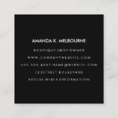 モノグラムカラーブロック照明要素 スクエア名刺 (裏面)