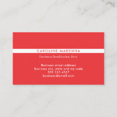 モノグラムカラーブロック赤と白プロフェッショナル 名刺 (裏面)