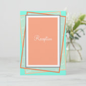 モノグラムカンタロープブルージオメトリック披露宴 招待状 (スタンド正面)