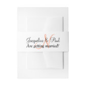 モノグラムカンタロープブルー結婚ズ 招待状ベリーバンド (正面例)