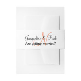 モノグラムカンタロープブルー結婚ズ 招待状ベリーバンド