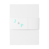 モノグラムカンタロープブルー結婚ズ 招待状ベリーバンド (裏面例)