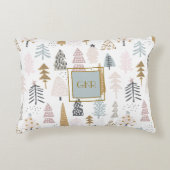 モノグラムカントリークリスマスツリー16x12 アクセントクッション (正面)